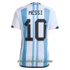 Argentina 3 Star MESSI 10 Hjemme VM 2022 - Barn Draktsett